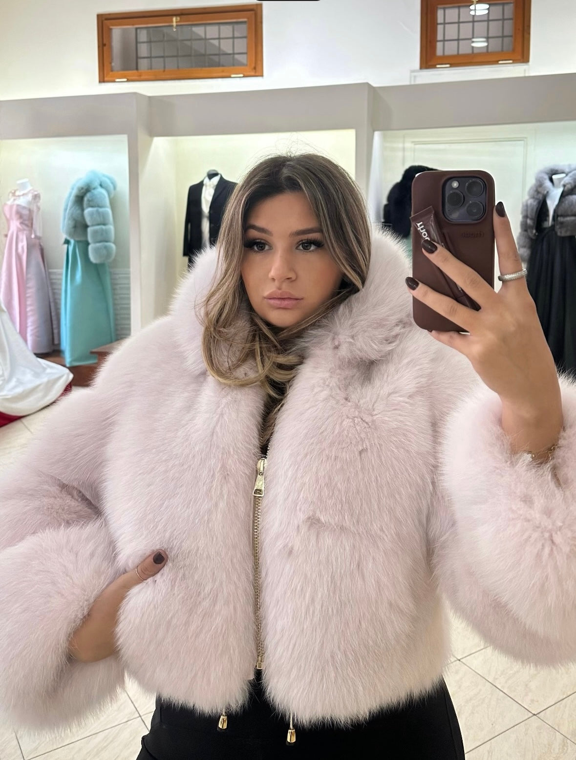 Volpe bomber rosa
